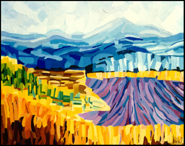 009 Mont Ventoux face sud  1996  (huile sur toile 75 x 60 cm